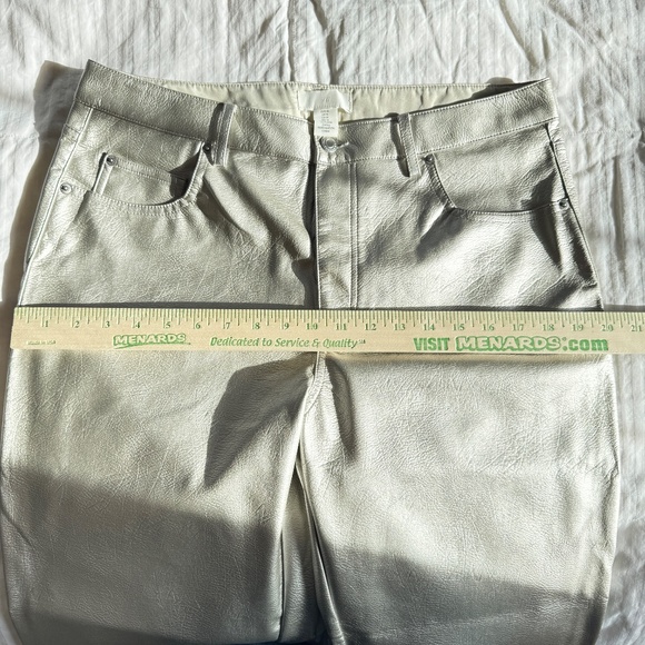 H&M 90's Straight Leg Silver Pants Size 14 30" inseam - Picture 9 of 10